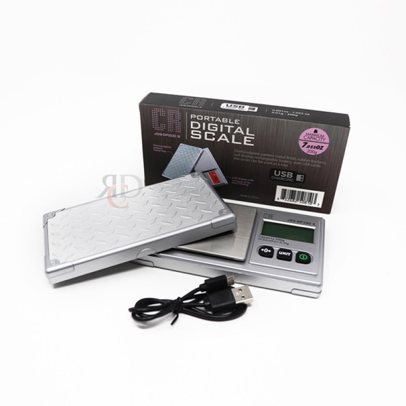 SCALE JDS-DP200S 0.01G WITH DIAMOND PLATE PATTERN TRAY USB CHARGING PINK CRS30 1CT