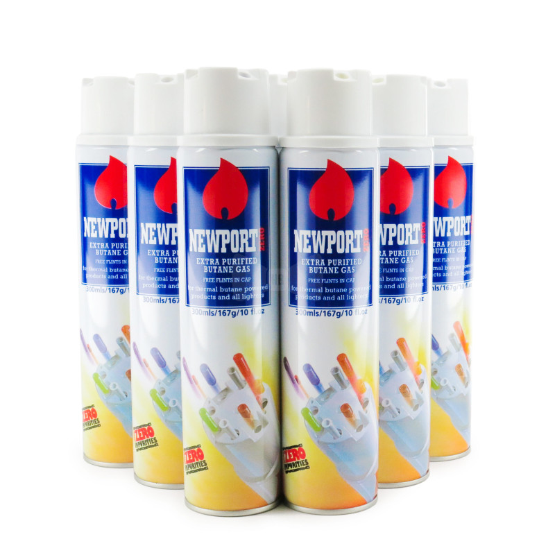 NEWPORT EXTRA PURIFIED BUTANE GAS 300ML 12CT