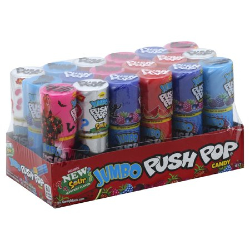 BAZOOKA JUMBO PUSH POP CANDY 18CT/PACK