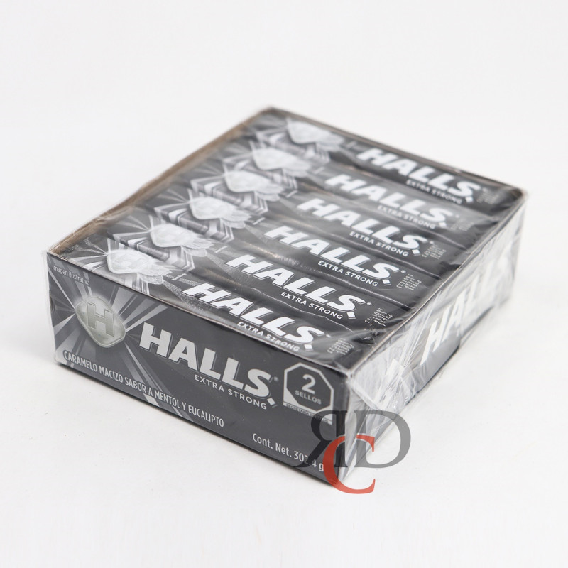 HALLS MEXICAN - EXTRA STRONG BLACK 12CT/ DISPLAY
