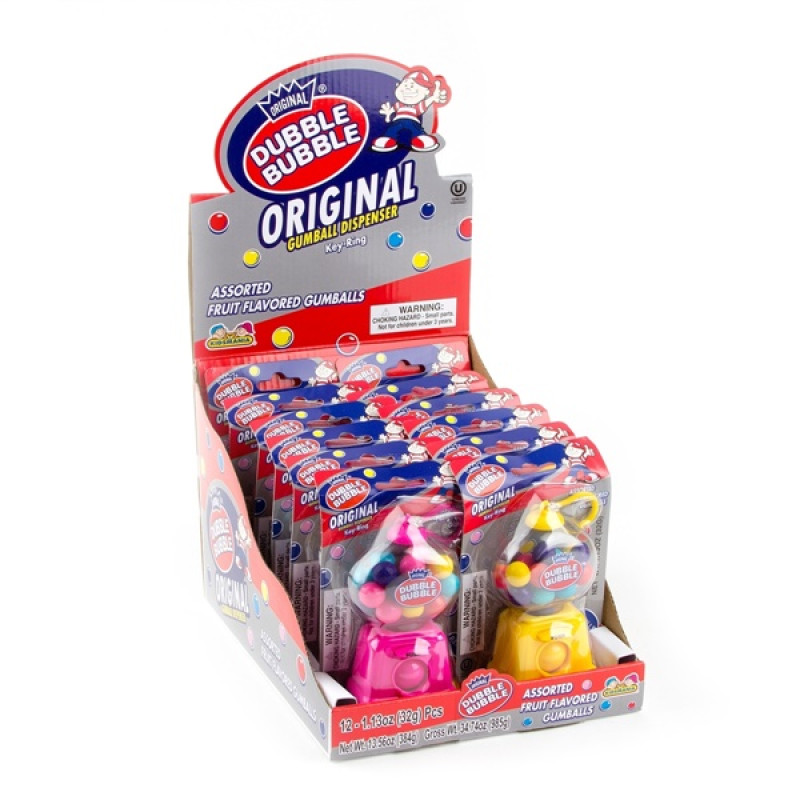 KIDSMANIA DUBBLE BUBBLE DISPENSER KEYRING 12CT/ DISPLAY