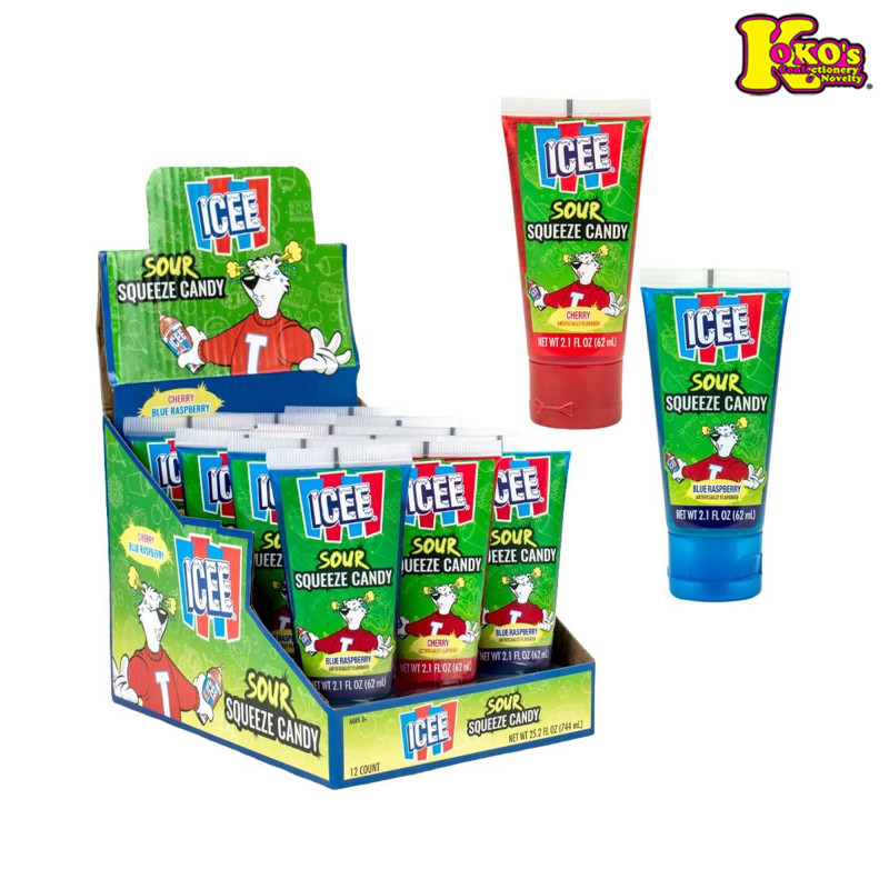 KOKO'S ICEE SQUEEZE SOUR CANDY 12CT/DISPLAY