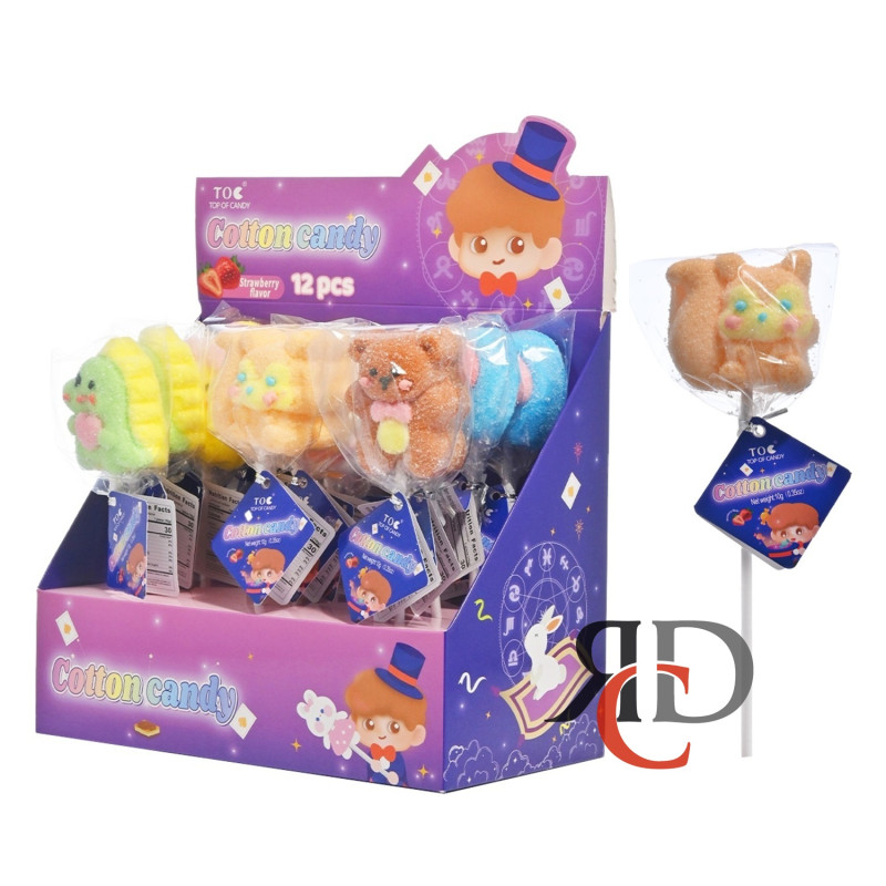 TOP OF CANDY COTTON CANDY 12CT/ DISPLAY