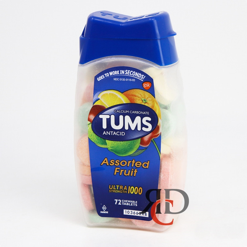 TUMS ANTACID ULTRA BOTTLE 72 CT- ASST FRUIT