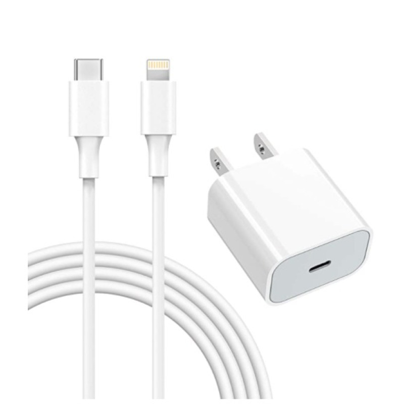 20W USB-C POWER ADAPTER - USB-C TO LIGHTING CABLE (CABLE INCLUDED)