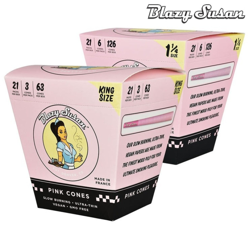 BLAZY SUSAN PINK CONES