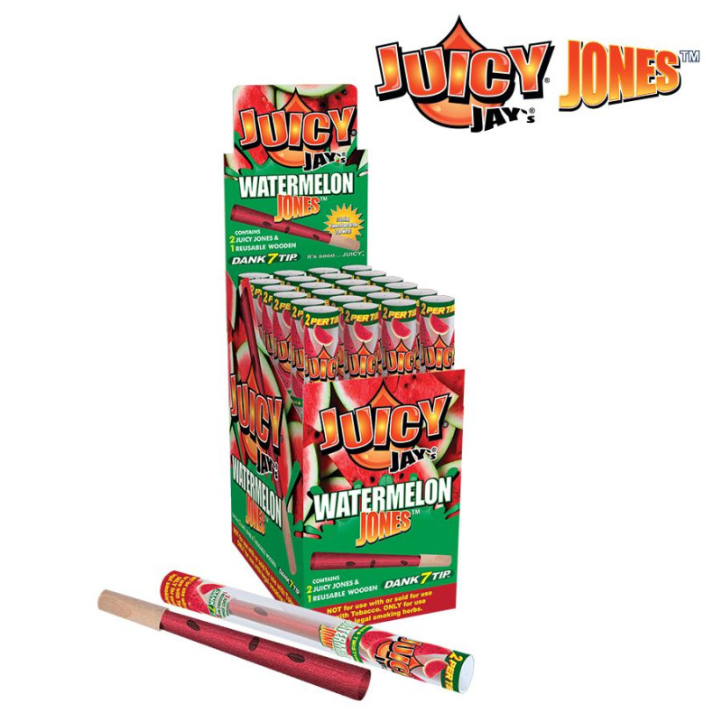 JUICY JAY'S PRE-ROLLED JONES W/ DANK 7 TIP 2CT/24PK DISPLAY