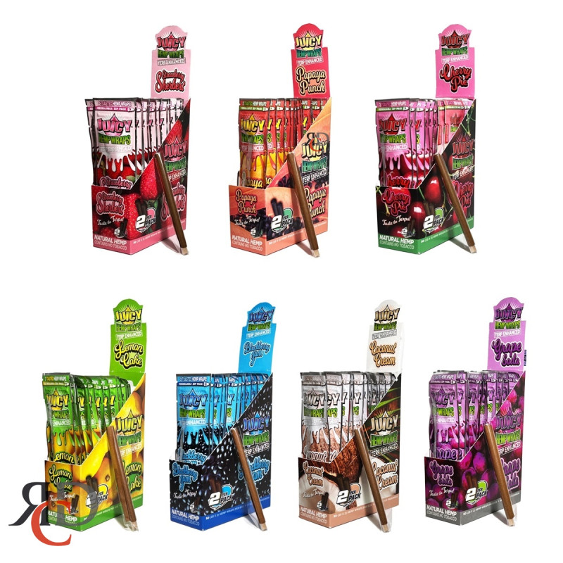 JUICY JAY'S TERP ENHANCHED HEMP WRAPS 2pk - 25 CT/ DISPLAY