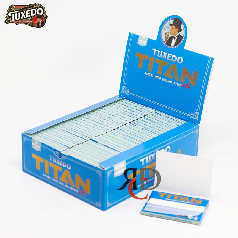 TUXEDO TITAN DOUBLE WIDE PAPER BLUE 50CT/ DISPLAY