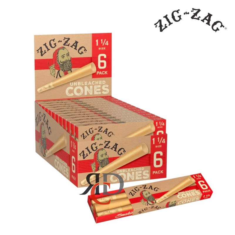 ZIG ZAG UNBLEACHED CONE - 1 ¼