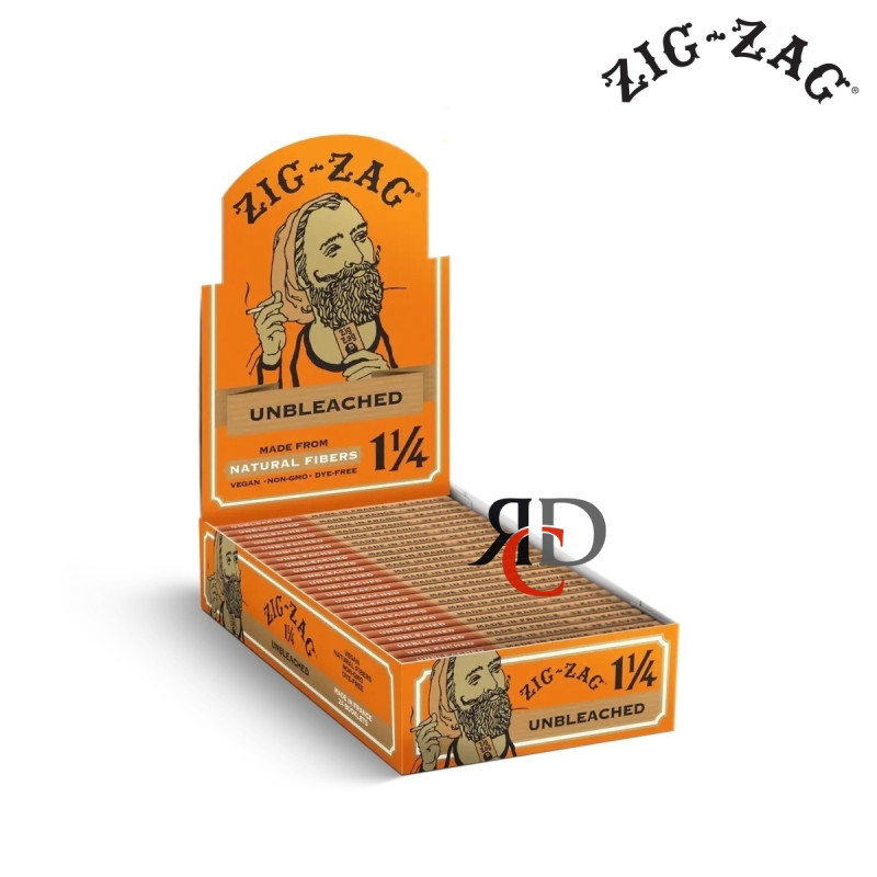 ZIG ZAG UNBLEACHED ROLLING PAPER 1 ¼ 24CT/PACK