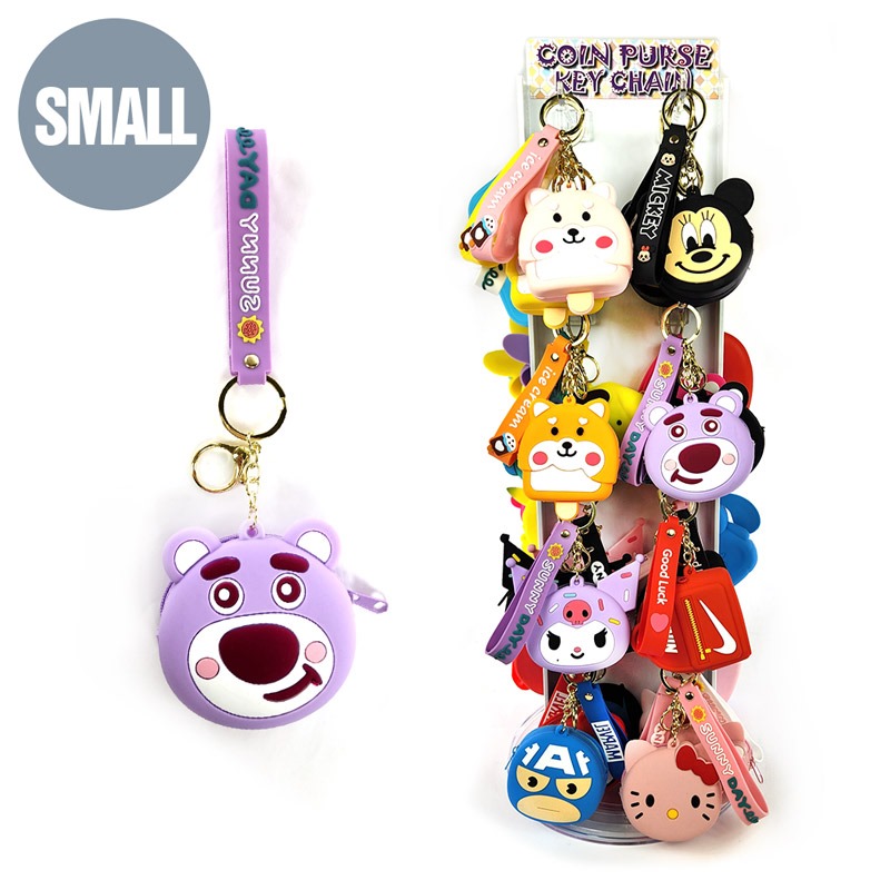 SMALL COIN PURSE KEYCHAIN DISPLAY 48CT/ DISPLAY