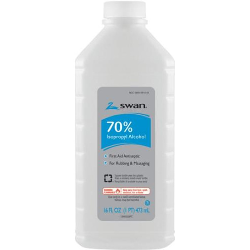 SWAN ISOPROPYL RUBBING ALCOHOL 70% WHITE 1CT