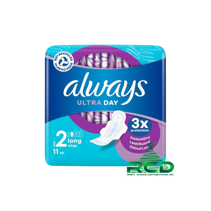 ALWAYS ULTRA DAY SIZE-2 LONG WITH WINGS 11CT/ PACK