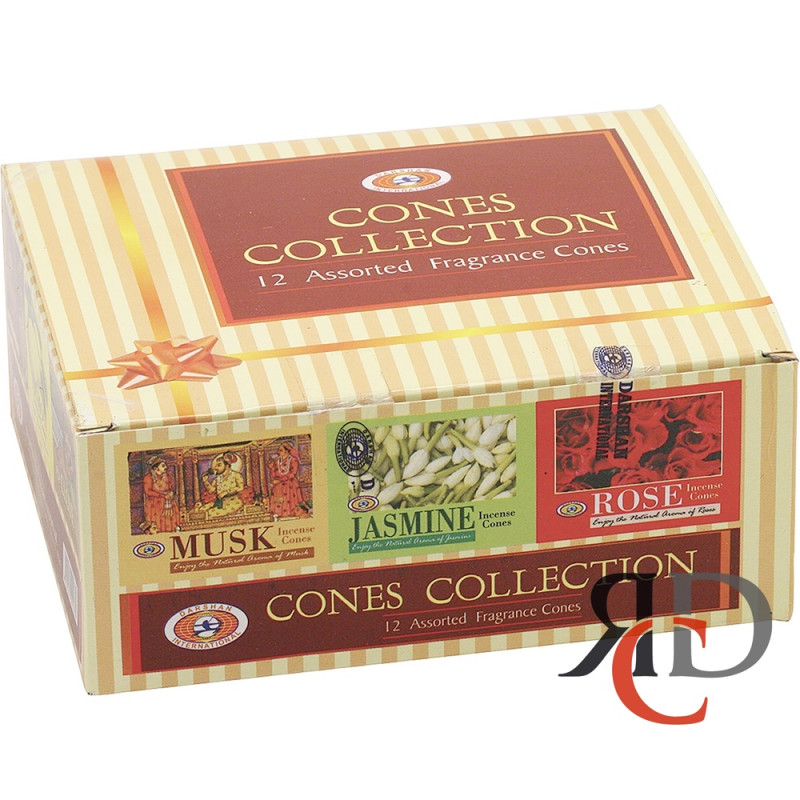 DARSHAN ASST. FRAGRANCE CONE COLLECTION 12CT/ DISPLAY