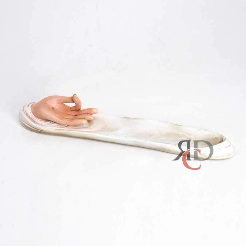 HAND POLYSTONE INCENSE BURNER IN51 1CT
