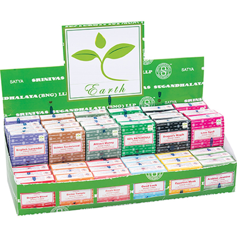 SATYA 48CT. ASST. NAG CHAMPA DHOOP CONES NAGC48