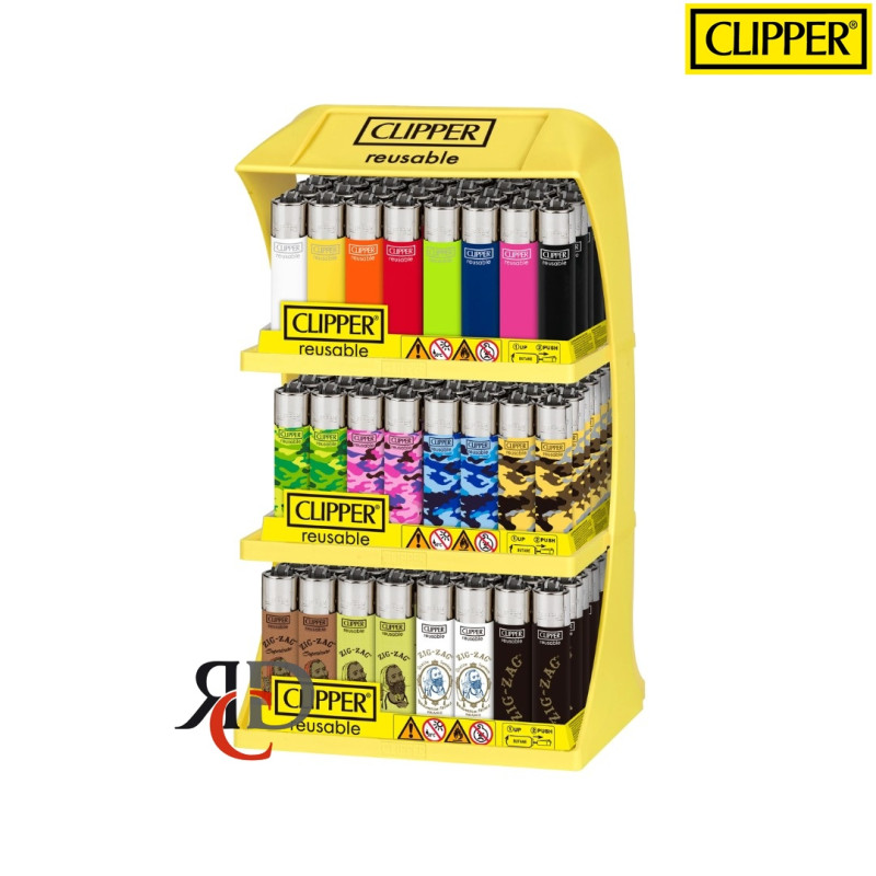 CLIPPER LIGHTER 3 TIER DISPLAY 144 CT