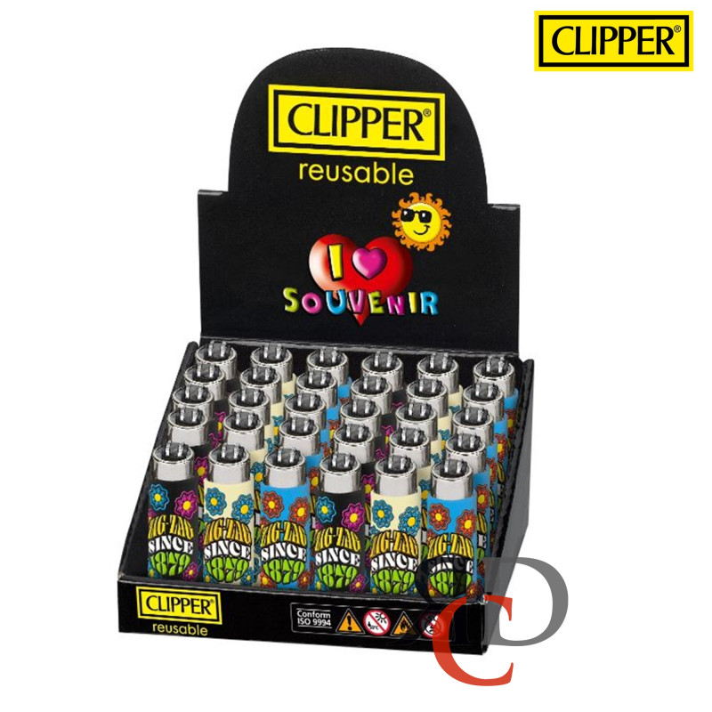 CLIPPER LIGHTER POP COVER 30CT/ DISPLAY - ZIG-ZAG