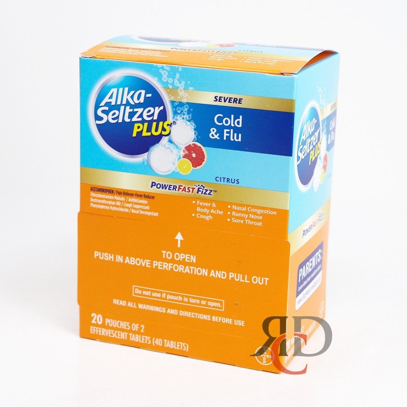 ALKA SELTZER PLUS COLD & FLU (CITRUS) - 20CT/ DISPLAY