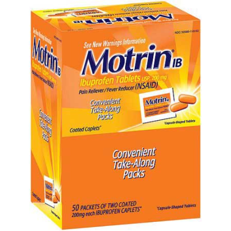MOTRIN IB MEDICINE SINGLES 50CT/PACK