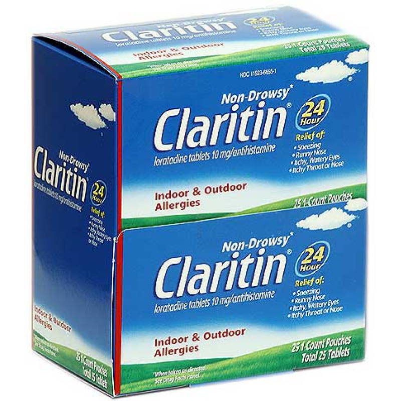 CLARITIN 24 HOURS MEDICINE SINGLES 25CT/PACK
