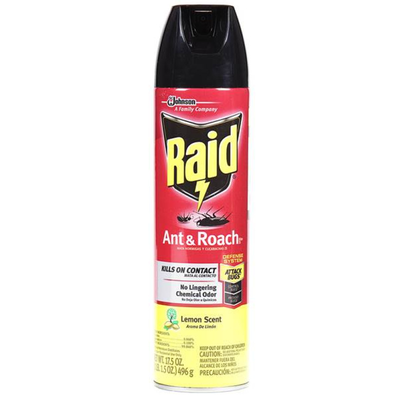 RAID ANT & ROACH KILLER LEMON SCENT 17.5 OZ 1CT