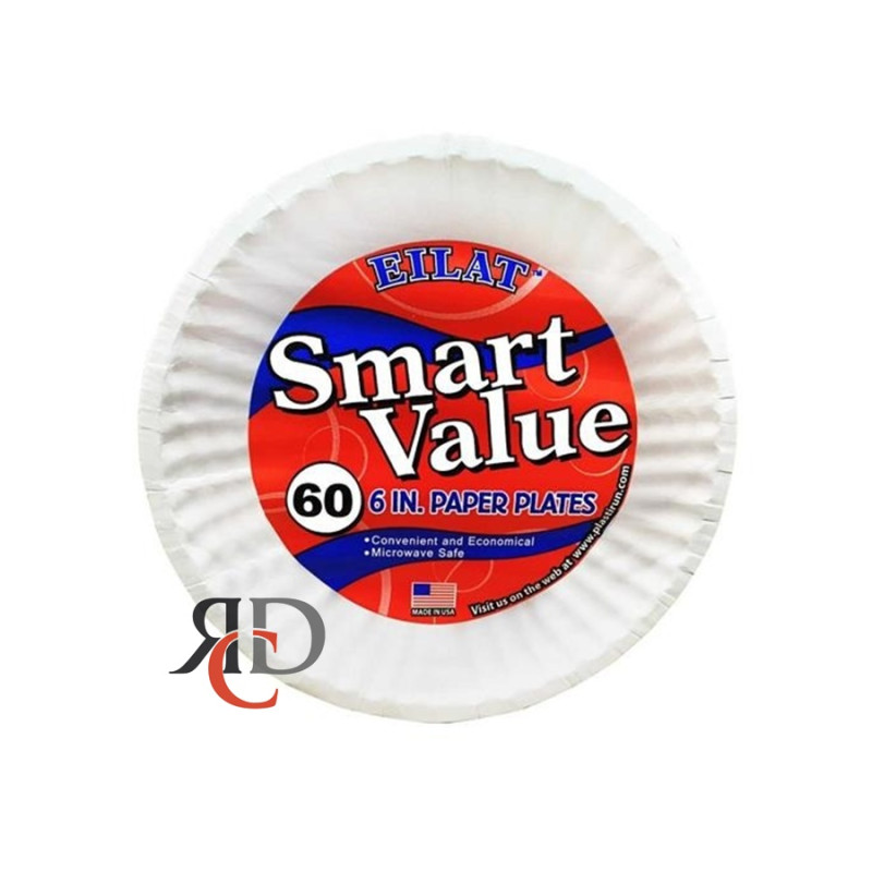 EILAT PAPER PLATES 6INCH 60CT/ PACK