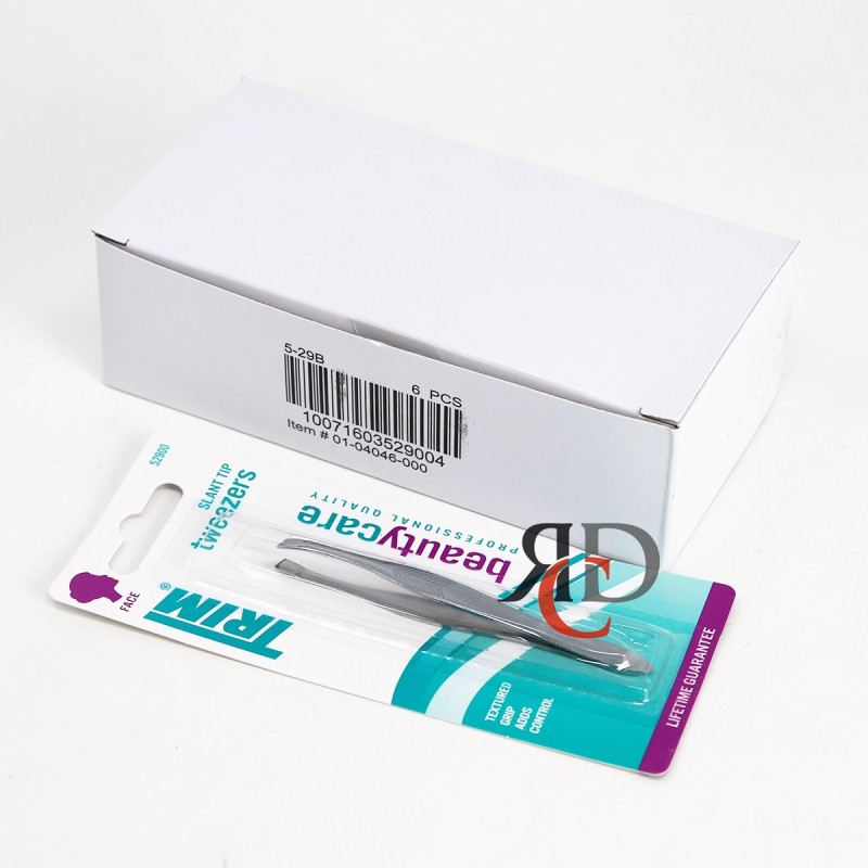 TRIM TWEEZER'S SLANT TIP BEAUTY CARE 6CT/PACK