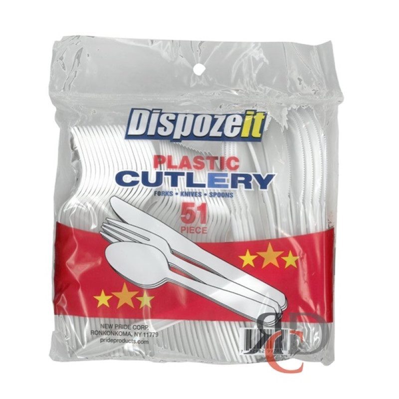 DISPOZEIT PLASTIC CUTLERY 51CT/ PACK