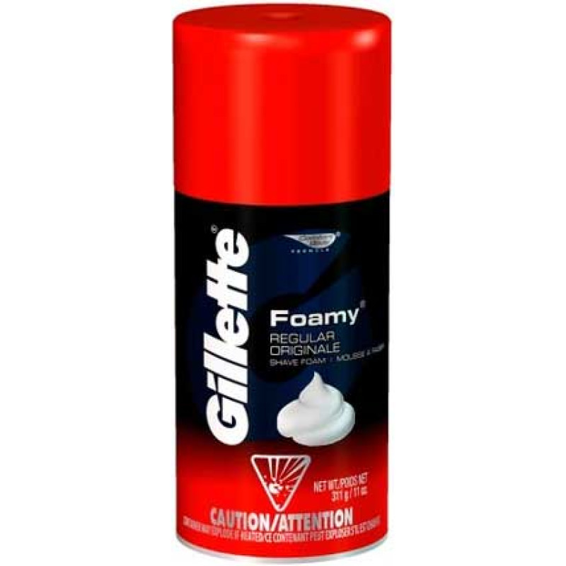 GILLETTE FOAMY SHAVE CREAM, REGULAR - 11 OZ