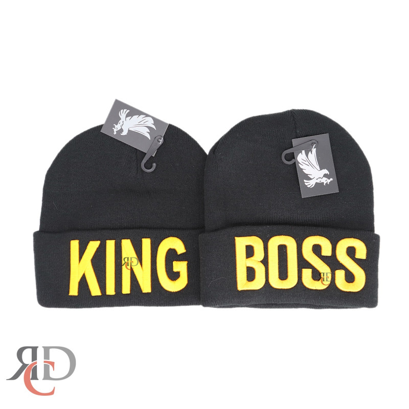 WINTER HAT BOSS/ KING GOLD STITCH WHBK01 1CT