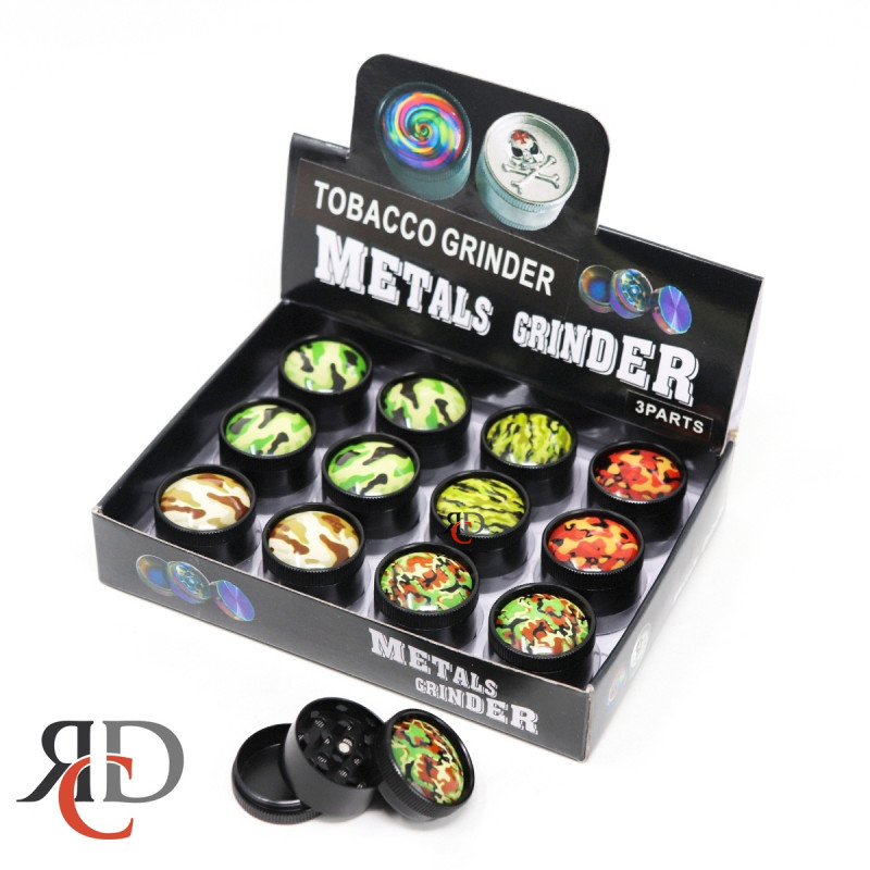 GRINDER 3PART 30MM CRYSTAL BALL - CAMO 1CT