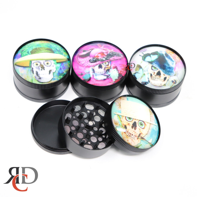 GRINDER 3PART 52MM CRYSTAL BALL TATTOO GRD5034 1CT