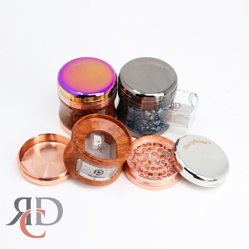 GRINDER 4 PART 53MM DIAMETER WITH WINDOW ON 3RD GRD9035 1CT
