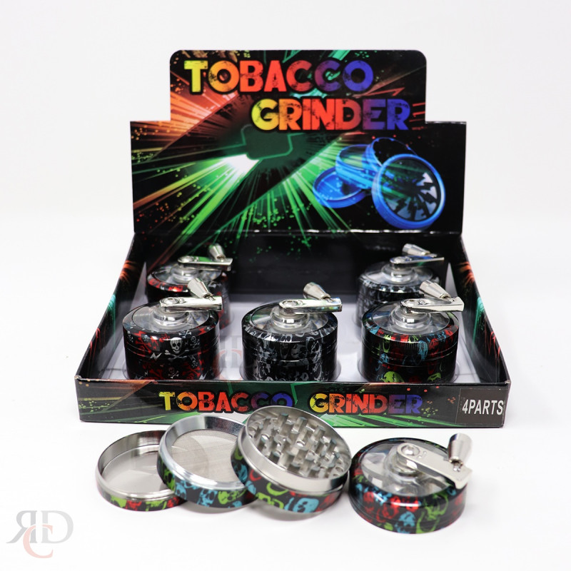 GRINDER 4 PART SKULL IMAGE WITH HANDLE GRD7004 - 52MM 