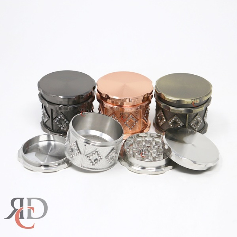 GRINDER 61MM RAINBOW COLOR WITH DIAMOND ON SIDE GRD1401 1CT