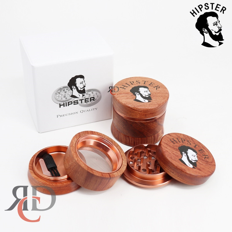 HIPSTER GRINDER 4 PART 63MM WITH ROSE GOLD ALUMINUM SHARP TEETHS GRH1801