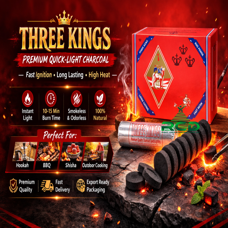 THREE KING CHARCOAL 10CT/ DISPLAY