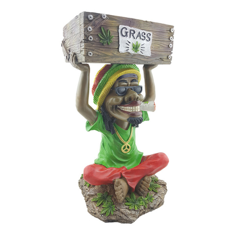 JAMAICAN MAN ASHTRAY 18" LARGE 1CT