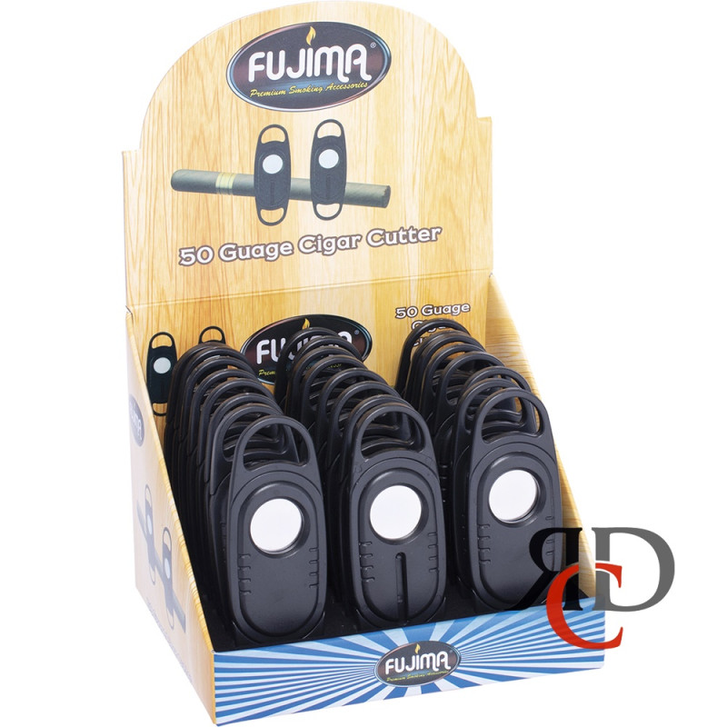 FUJIMA STAINLESS STEEL GOLDEN HOLE 22MM CIGAR CUTTER - CIGCUT20 24CT/ DISPLAY