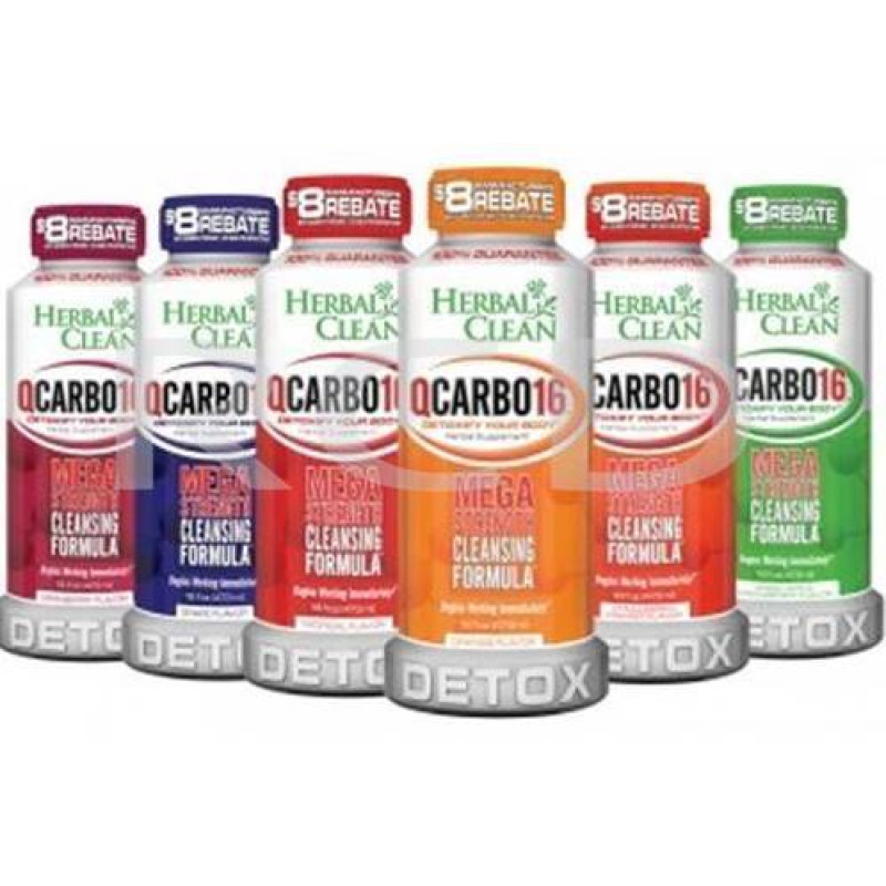 DETOX HERBAL CLEAN Q CARBOL 16 OZ- FLAVOR 1CT