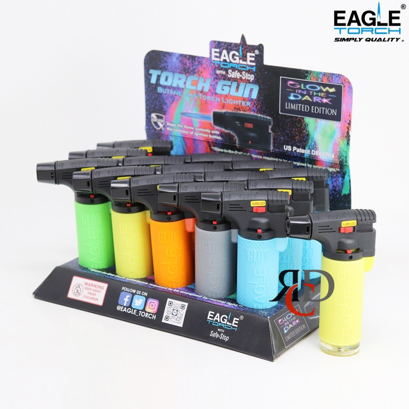 EAGLE TORCH 4" GLOW IN DARK SIDE TORCH 15CT/ DISPLAY - PT101GD