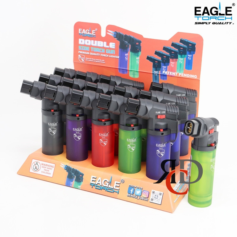 EAGLE TORCH DOUBLE FLAME TORCH GUN - PT188DT 15CT/ DISPLAY