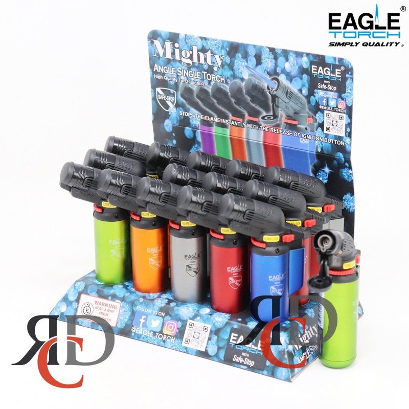 LIGHTER EAGLE ANGLE SINGLE TORCH PT158A 15CT/PACK