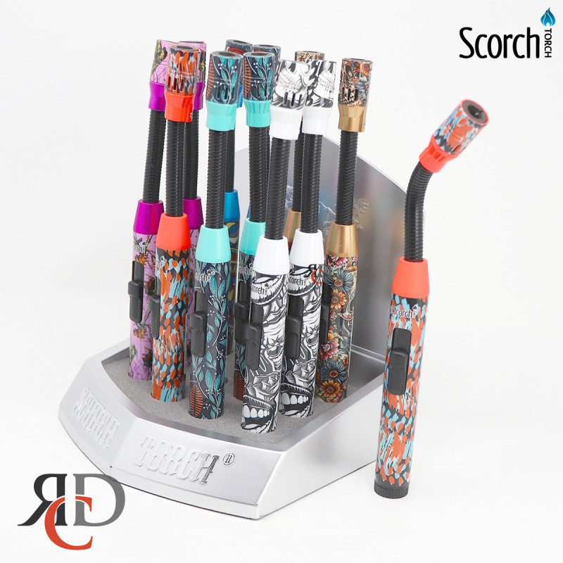 SCORCH TORCH PENCIL W/ BENDABLE HEAD W/ VIBRANT DESIGN 12CT/ DISPLAY