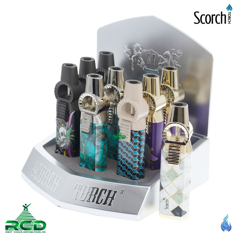 SCORCH TORCH SINGLE FLAME ASST DESIGN - STDS219 9CT/ DISPLAY