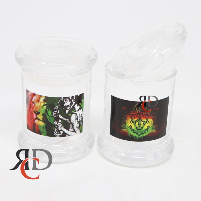 AIRTIGHT GLASS JAR W/ STICKER ON SIDE 1 CT