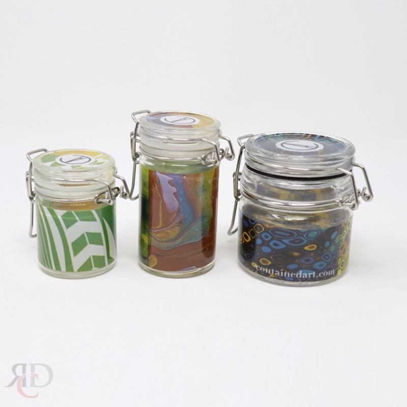 GLASS JAR 50ML CYLINDERS ASST. COLOR JAR78 1CT