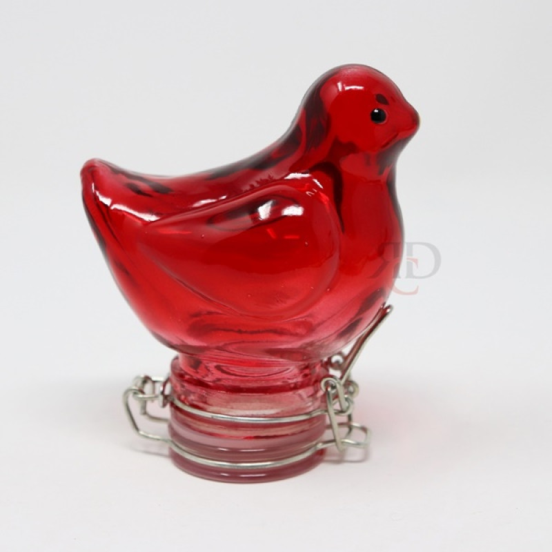 GLASS JAR MEDIUM BIRDS ASST. COLOR JAR77 1CT